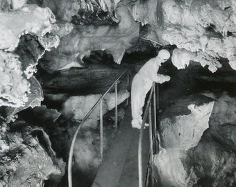 Identified Location, Circa 1940s: Vintage Photo - River Styx, Cave Creek, Oregon Caves National Monument, Pacific Northwest - 34