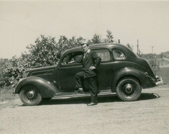 Vintage Photo - "Joe the Driver" - Man Pose, Car Transportation Vehicle - 154