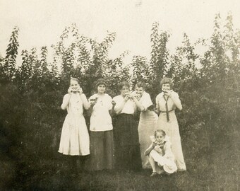 Antique 1914 Photograph - "The Watermelon Crew" - 107