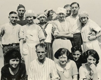 Antique Photograph - "The Best of Pals" - Men Women, Gathering, Friends, Happy Faces - 128