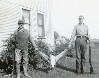 Vintage 1941 Photograph - "Welcome to Hunting Season" - Men Man Hunting, Gun Weapon - 99