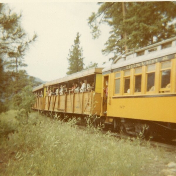 Vintage Color Photo - "Taking the Yellow Train to Denver" - 174