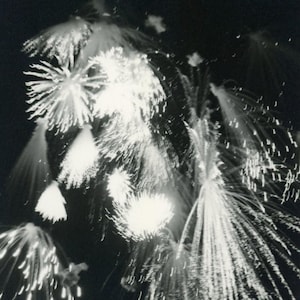 RARE Antique Photograph - &quot;Exploding Sky&quot; - Firework Show, Vernacular Vintage Photograph, Beautiful Image
