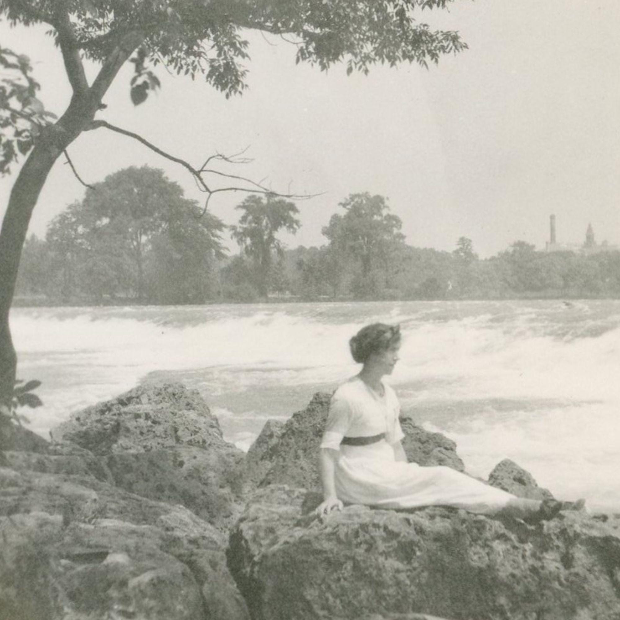 Antique 1914 Photograph - "Where the Water Rushes" - 134