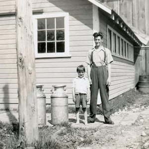 Vintage Snapshot Photo - &quot;The Tuesday Milk Collectors&quot; - 178