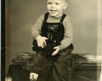 Vintage Portrait Photo - "World's Cutiest Smile" - Children Child Kid Boy - 178