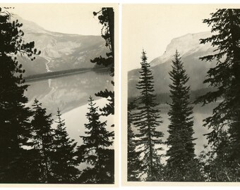 2pc Antique Photograph Set - "Time on Emerald Lake" - Yoho National Park, British Columbia, Canada - 23