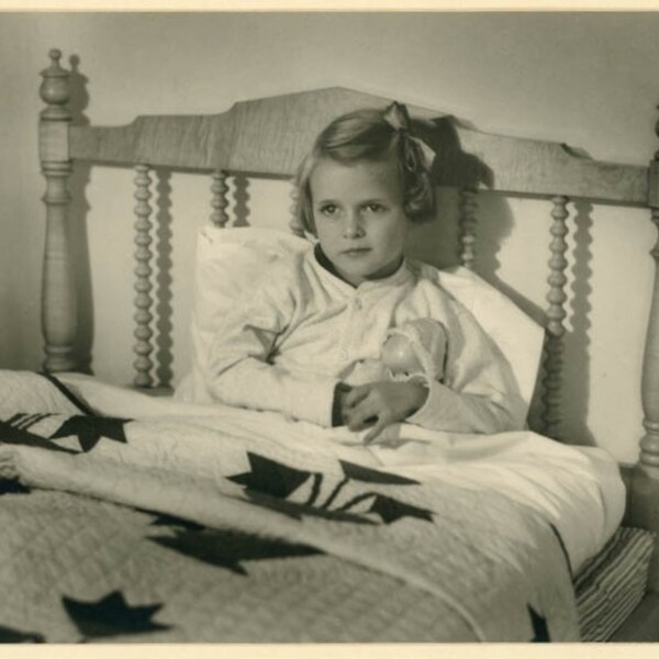 Vintage Photo "Night Time Thoughts", Photography, Paper Ephemera, Antique, Snapshot, Old Photo, Collectibles