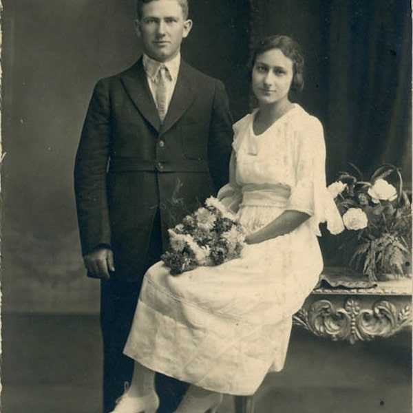 Vintage Photo "Wedding Day", Photography, Paper Ephemera, Snapshot, Old Photo, Collectibles