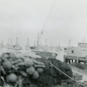 Vintage Photograph - &quot;Amnesia of a Fisherman&quot; - Blurry Close-up Ropes Equipment, Marina Boats, Vernacular Storytelling Image - 166