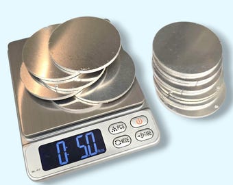 Aluminum Disc Blanks, 11 Gauge Metal Circles, Crafting Supplies