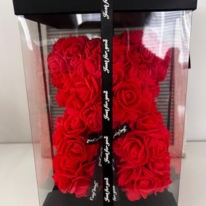 Flower Rose Bear with gift Box