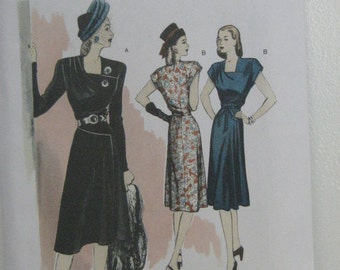 Retro Style Dress and Belt Pattern, Butterick 5281, Misses Size 6 through 12, Uncut