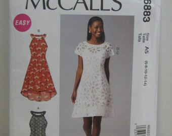 Easy A-Line Spring & Summer Party Dress Pattern, Mc Call's, Uncut, Size 6 through 14