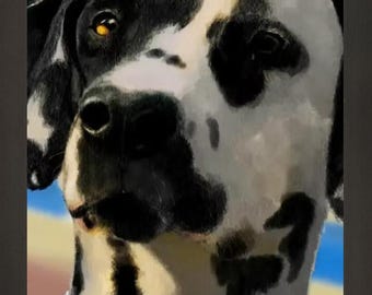 Custom Dog Portrait – Realistic Hand-Drawn Pet Art, Framed or Digital