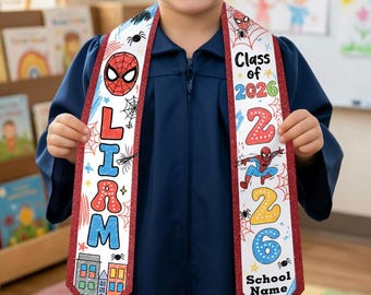 Handmade Floral Graduation Stole 2026, Custom Flower Graduation Ribbon, Pink Blossom Lei, Senior Grad Gift, Class of 2026 Party