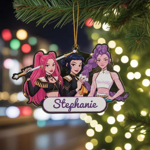 Personalized Singer Acrylic Ornament Featuring Name