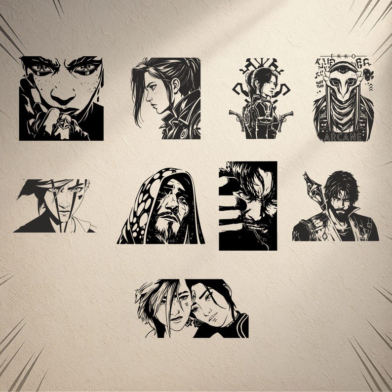 Arcane 48x Big SVG Bundle - League of Legends Art - Laser Cut/engraving ...