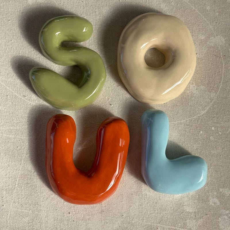 Ceramic Letters - Etsy