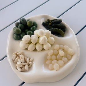 Handmade Cloud Cheese Platter: Earthenware Clay Charcuterie Board