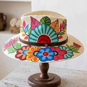 Mexican Painted Fedora Hat - Etsy display picture 1