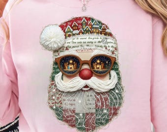 Christmas Clipart | Cute Santa PNG Set | Santa, Reindeer, Snowman & Xmas Tree | Digital Download for Family Shirts, Sublimation - Popular