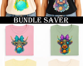 Halloween Cow Bestseller popular bundle Fall PNG | Funny Spooky Ghost Pumpkin Witch Skeleton Autumn T-Shirt Design | for Cricut & Iron-On