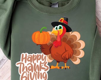 Thanksgiving Fall PNG | Funny Turkey Pilgrim Pumpkin Leaves Pie Autumn T-Shirt Design | Sublimation Digital Download for Cricut & Iron-On
