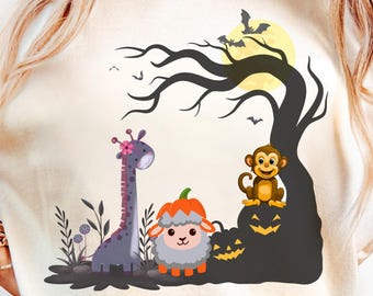 Halloween Fall PNG | Funny Spooky Ghost Pumpkin Witch Skeleton Autumn T-Shirt Design | Sublimation Digital Download for Cricut & Iron-On
