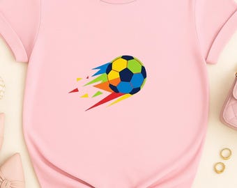 World Cup Soccer Ball PNG | Colorful Football Clipart | Futbol Shooting Ball Design | International Soccer Sublimation Graphic