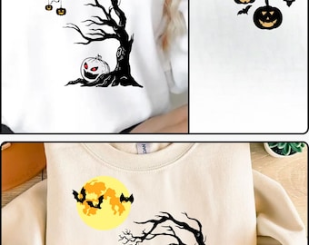 Halloween PNG | Spooky T-Shirt Design | Funny Ghost Witch Skeleton Sublimation | Digital Download for Cricut & Iron-On