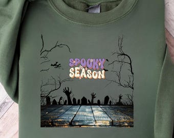 Halloween Fall PNG | Funny Spooky Ghost Pumpkin Witch Skeleton Autumn T-Shirt Design | Sublimation Digital Download for Cricut & Iron-On