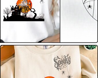 Halloween Fall PNG | Funny Spooky Ghost Pumpkin Witch Skeleton Autumn T-Shirt Design | Sublimation Digital Download for Cricut & Iron-On