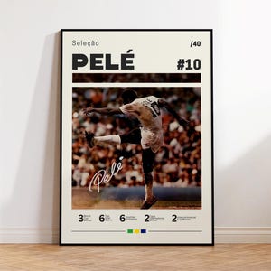 ペレポスター、ブラジルサッカープリント、サッカーギフト、スポーツポスター、サッカー選手ポスター、サッカーウォールアート、スポーツ寝室ポスター