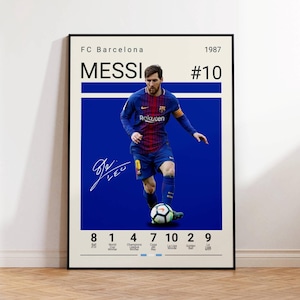 Lionel Messi Poster, Barcelona Soccer Print, Messi Fan Gift, Sports Poster, Football Player Poster, Soccer Wall Art, Sports Bedroom Posters