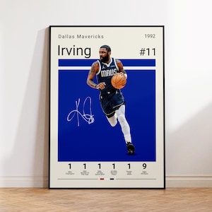Kyrie Irving Poster, Dallas Mavericks Poster, Irving Fan Gift, NBA Poster, Sports Poster, NBA Fans, Basketball Gift, Sports Bedroom Posters