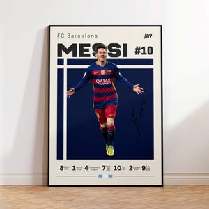 Lionel Messi Poster, Barcelona Soccer Print, Messi Fan Gift, Sports Poster, Football Player Poster, Soccer Wall Art, Sports Bedroom Posters