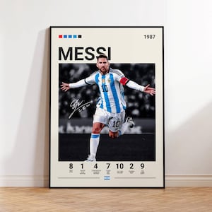 Lionel Messi Poster, Argentina Soccer Print, Soccer Gifts, Sports Poster, Football Player Poster, Soccer Wall Art, Sports Bedroom Posters
