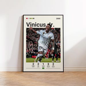 Vinicius Junior Poster, Real Madrid Poster, Vini Fan Gift, Sports Poster, Football Player Poster, Soccer Wall Art, Sports Bedroom Posters