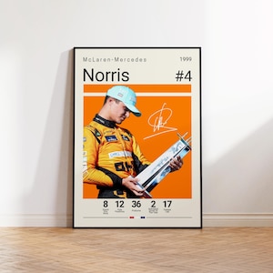Lando Norris Poster, McLaren F1 Poster, Formular 1 Wall Art, F1 Racing Print, Motorsport Decor, Motorsports Wall Art, Car Racing Artwork