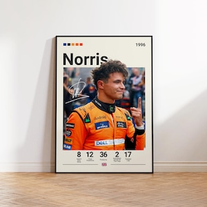 Lando Norris Poster, McLaren F1 Poster, Formular 1 Wall Art, F1 Racing Print, Motorsport Decor, Motorsports Wall Art, Car Racing Artwork