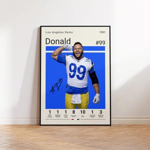 Aaron Donald Poster, Los Angeles Rams Poster, Gift For Aaron Donald Fan, Sports Poster, NFL Fans, Football Gift, Sports Bedroom Posters