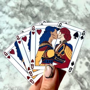 Sapphic Queens Sticker – Waterproof LGBTQ Lesbian Sticker, Queer Pride Vinyl Sticker