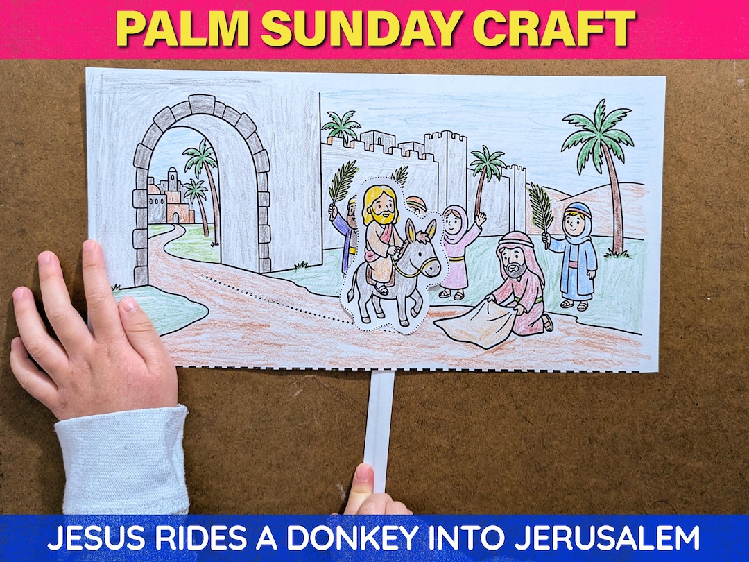 Palm Sunday Jesus Enters Jerusalem Craft for Kids | Sunday Before ...