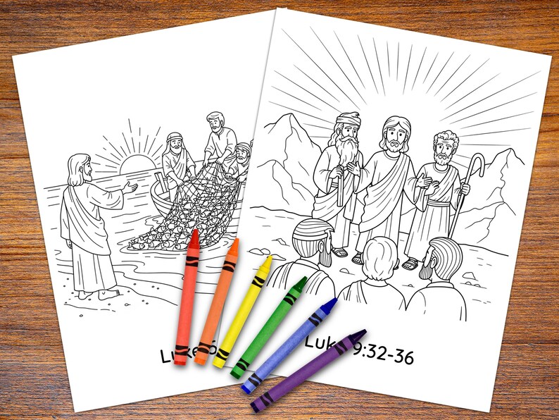 20-Page Miracles of Jesus Coloring Book For Kids | Sunday School Bible Lesson & Christian Homeschool Activities | Printable PDF Value Bundle image 6