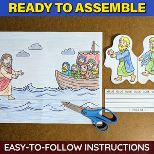 Peter Walks on Water & Sinks Surprise Craft for Kids | Matthew 14 ...