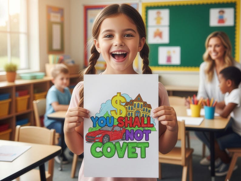 Ten Commandments Coloring Pages For Kids | Exodus Sunday School Bible Lesson Activity Sheets | Instant Download Religious Printable PDF image 2