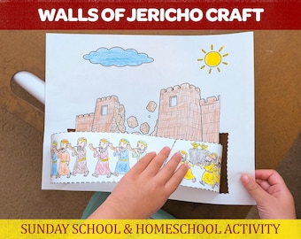 Walls of Jericho Craft Kit | Joshua Sunday School Bible Lesson & Homeschool Activity Resource For Kids | Instant Download Printable PDF