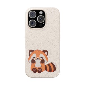 Cute Red Panda Phone Case, Eco-Friendly Phone Case, Biodegradable Case for Animal Lovers, Sustainable Gift Idea