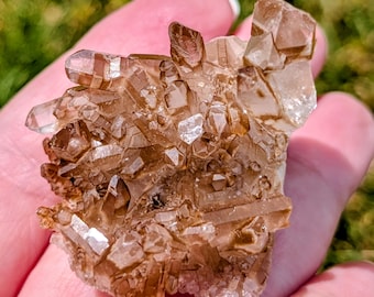 Chocolate Lithium Iodalite Quartz Cluster #1A • 1 oz Sparkly Brazilian Specimen